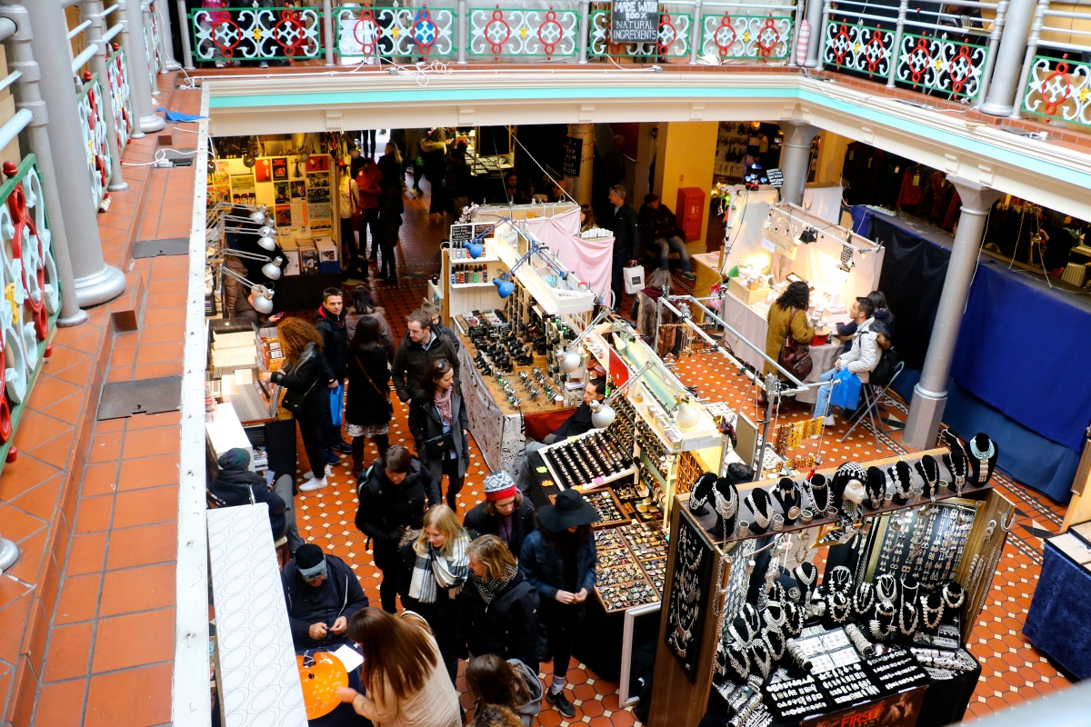 Vendors inside Camden Market